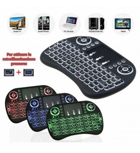 Mini Tastiera Touchpad keyboard retroilluminata wireless ANDROID BOX TV PC XBOX